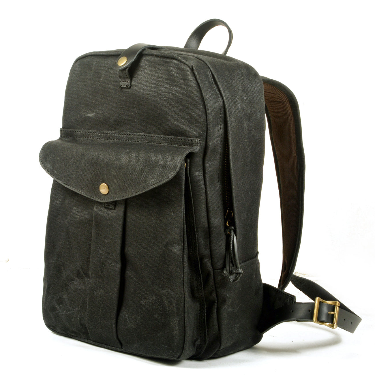 Classic Canvas Backpack with Adjustable Straps and Front Pocket - HUNTING CASE