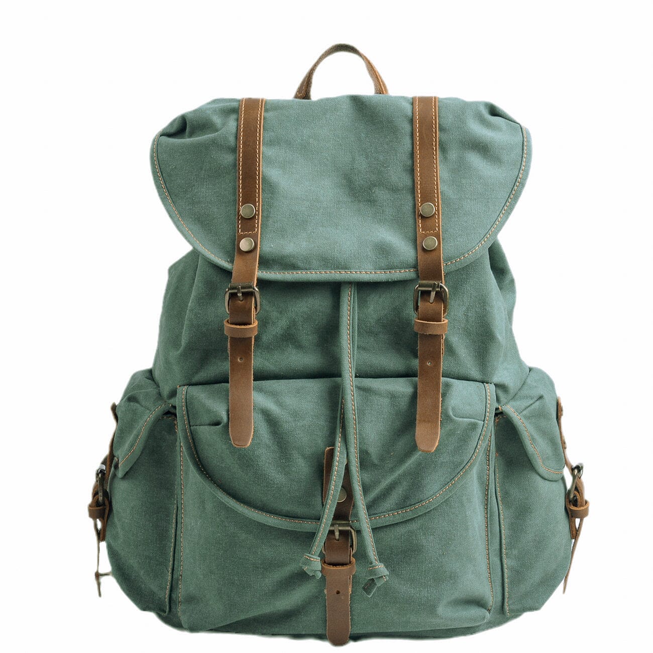 Rugged Military Canvas Backpack with Multiple Pockets - HUNTING CASE