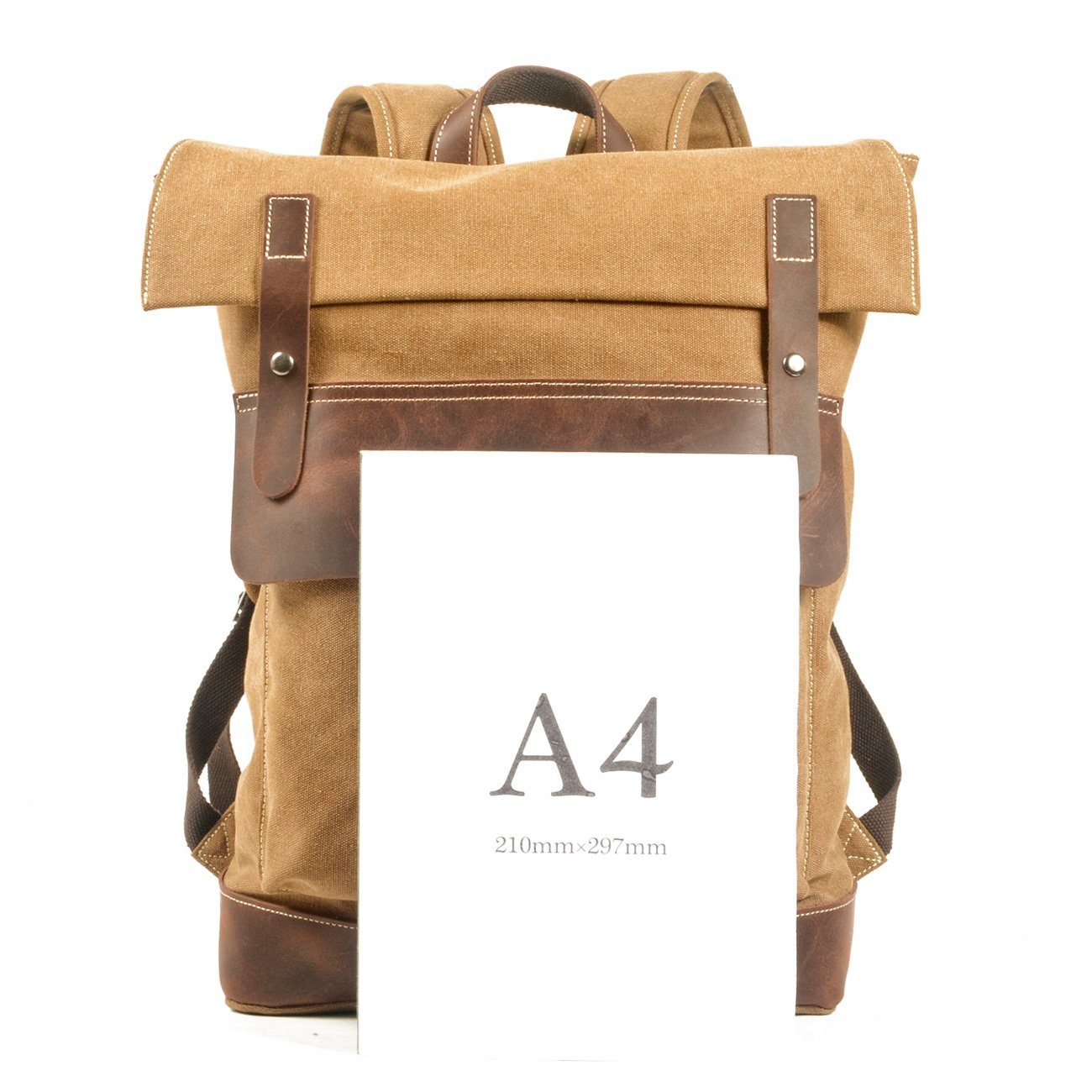 Stylish Waxed Cotton Backpack for Urban and Outdoor Use - HUNTING CASE