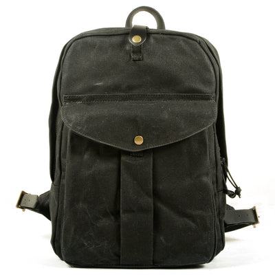 Classic Canvas Backpack with Adjustable Straps and Front Pocket - HUNTING CASE