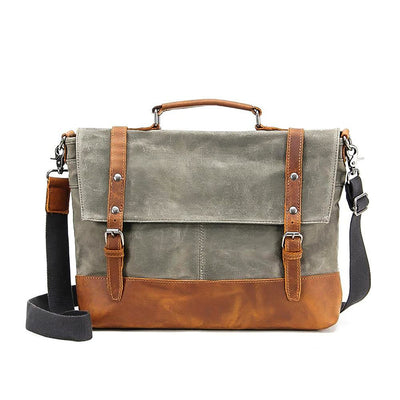 Best Durable Vintage Canvas Briefcase - HUNTING CASE