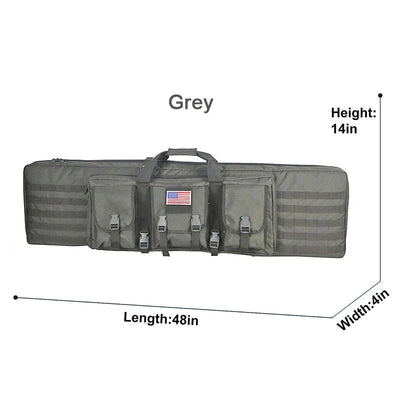 Tactical gun bag with dual storage space for 42-inch American Classic rifles