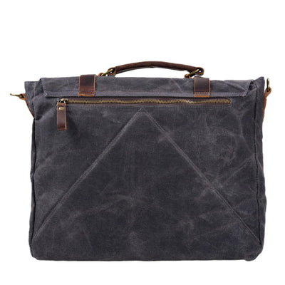 Timeless Canvas and Leather Messenger Bag - HUNTING CASE