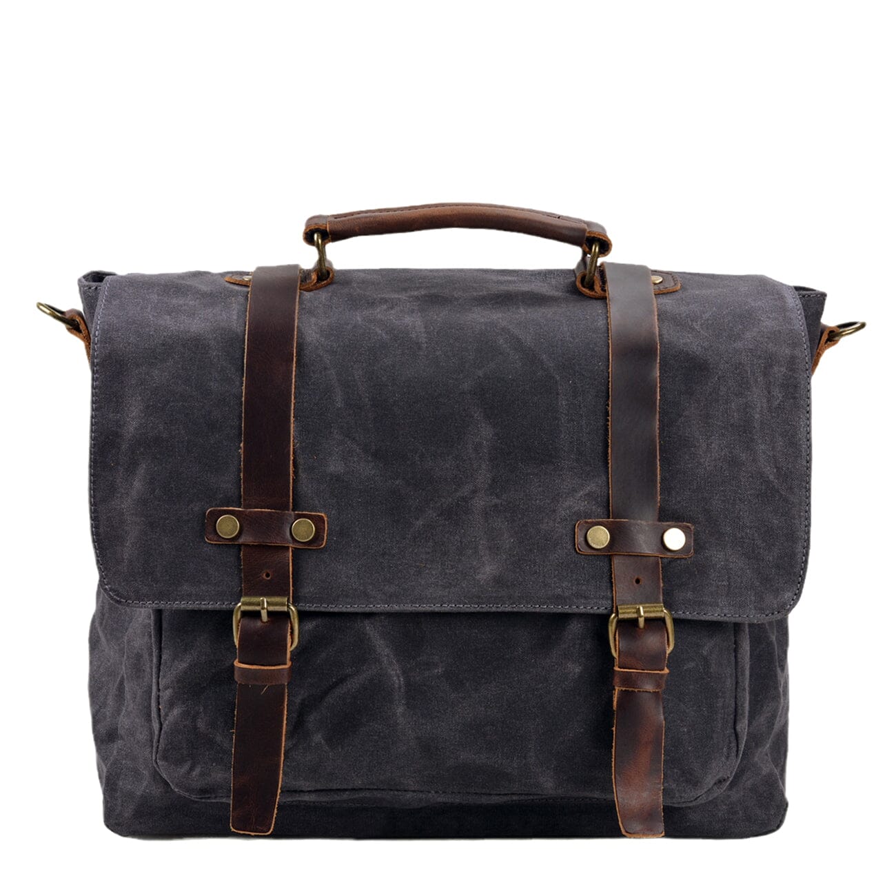 Timeless Canvas and Leather Messenger Bag - HUNTING CASE