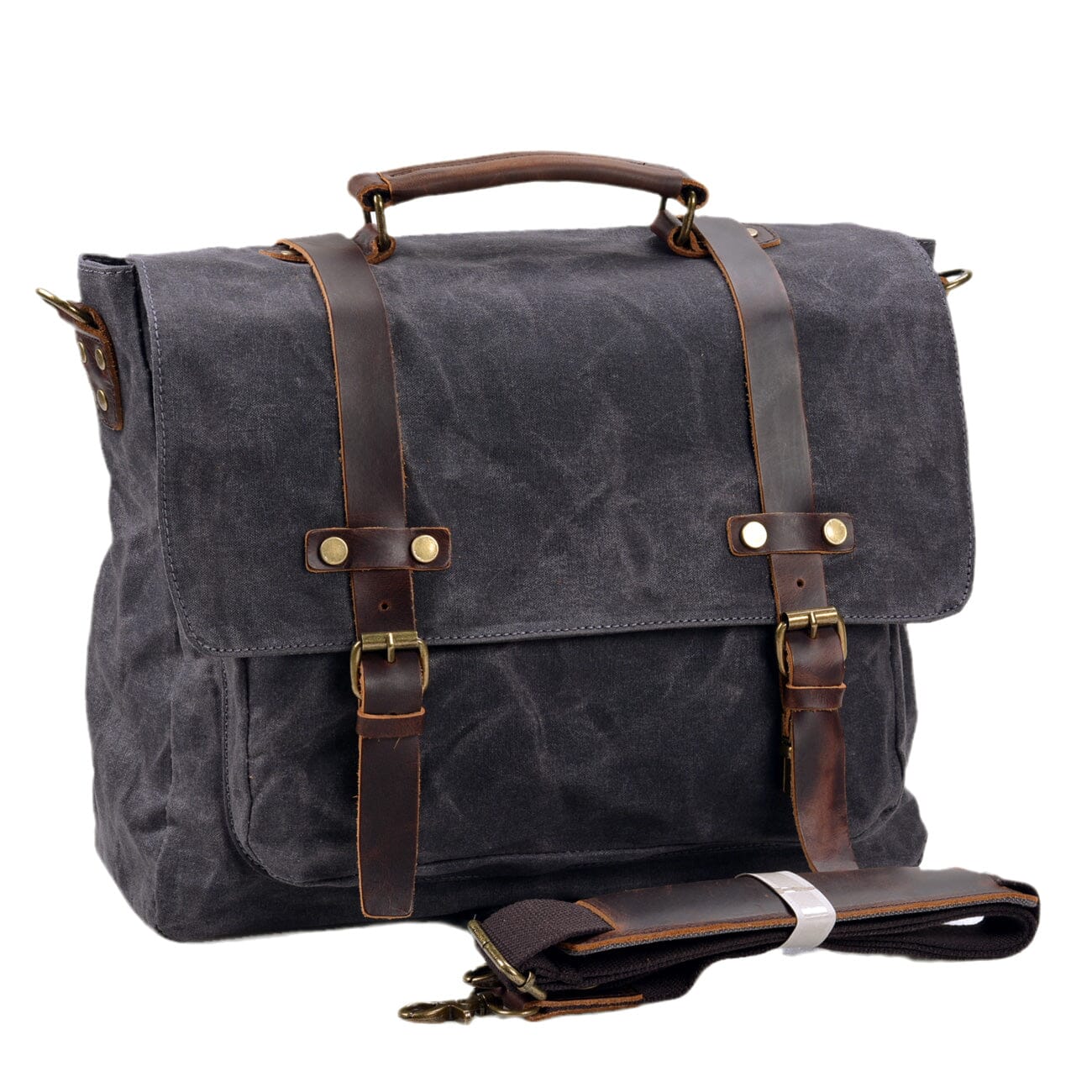 Timeless Canvas and Leather Messenger Bag - HUNTING CASE