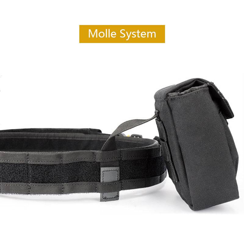 Molle tactical belt with quick release"