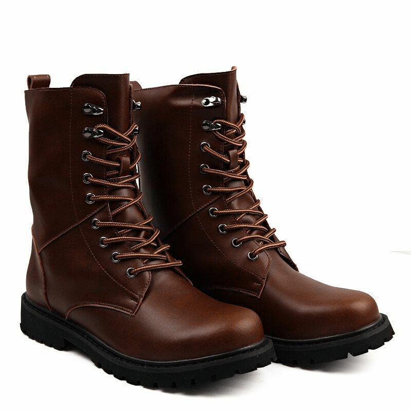 Men's winter Martin boots with additional fleece lining