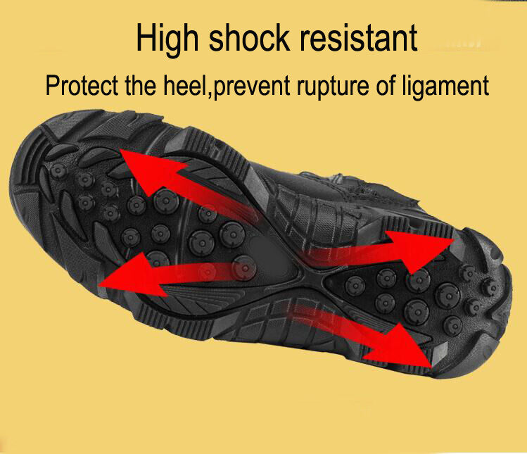 Tactical leather boots suitable for outdoor desert combat