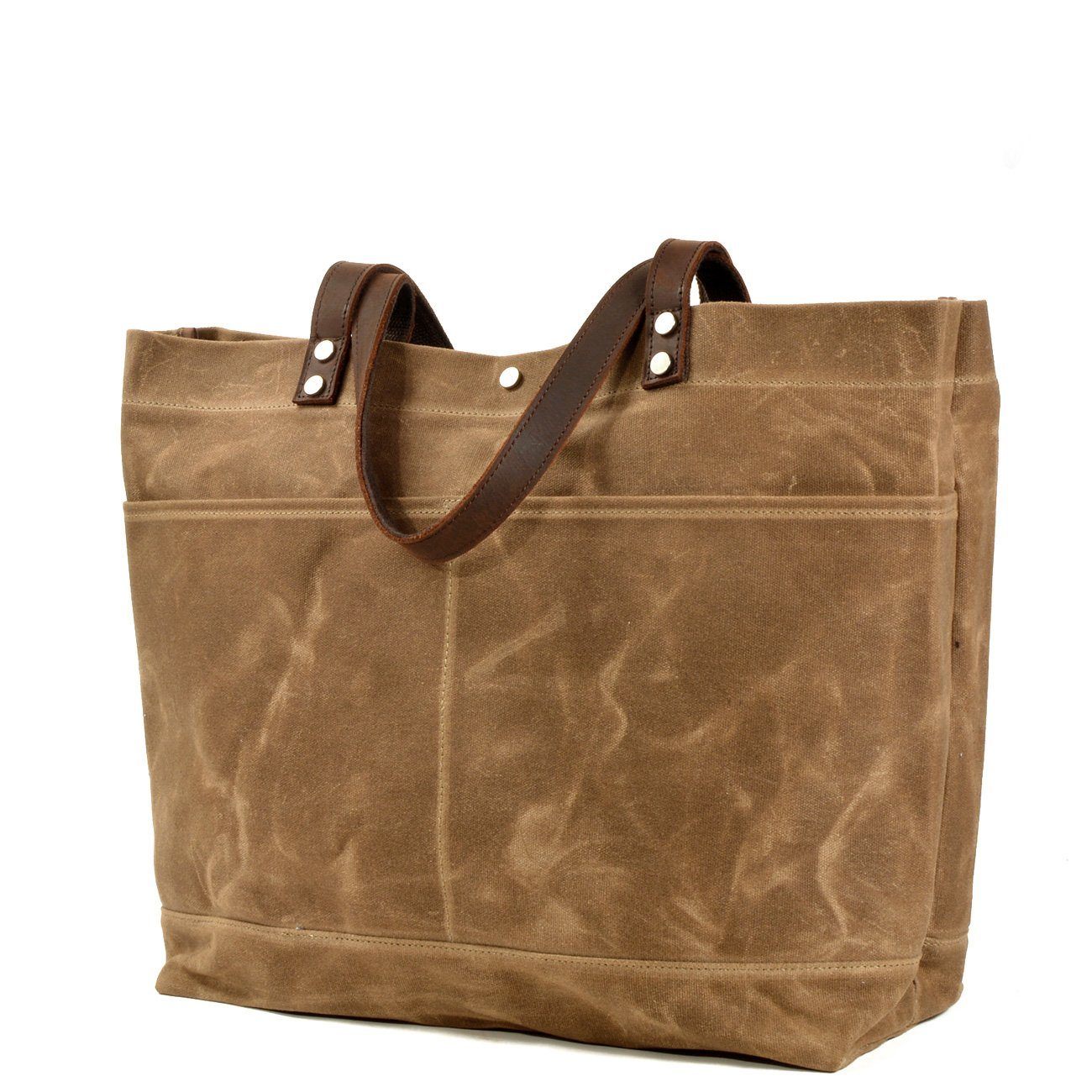 Compact Waxed Canvas Tote Bags for Daily Essentials - HUNTING CASE