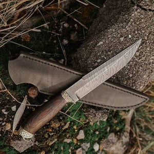 Handmade Damascus fixed knife 'Celt'