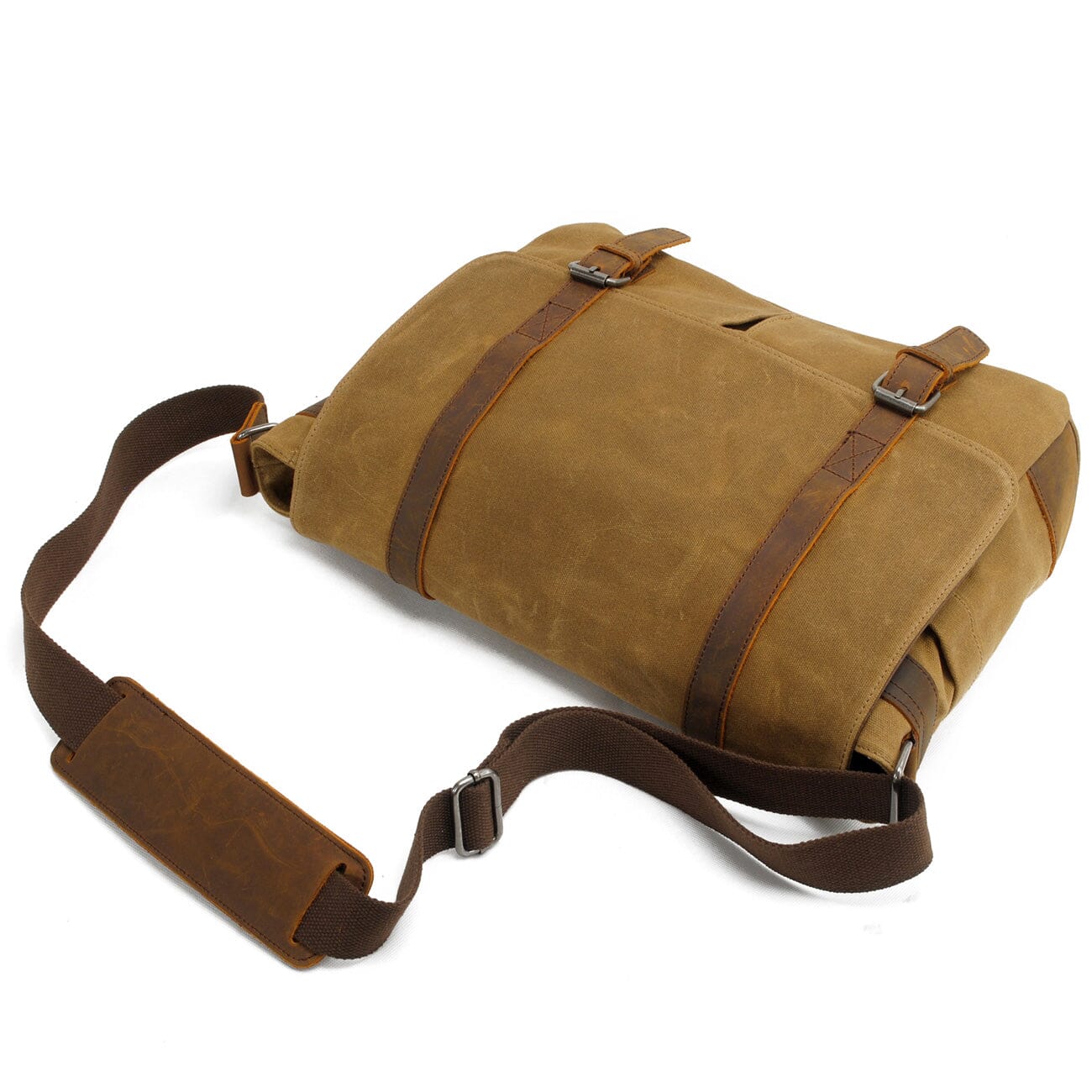 Canvas Laptop Messenger Bag Handcrafted - HUNTING CASE