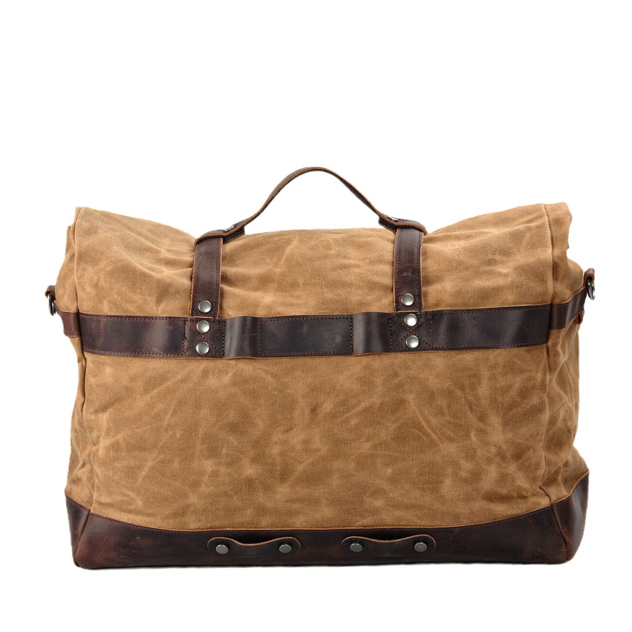 Classic Waxed Canvas Duffle Bag with Crazy Horse Leather - HUNTING CASE