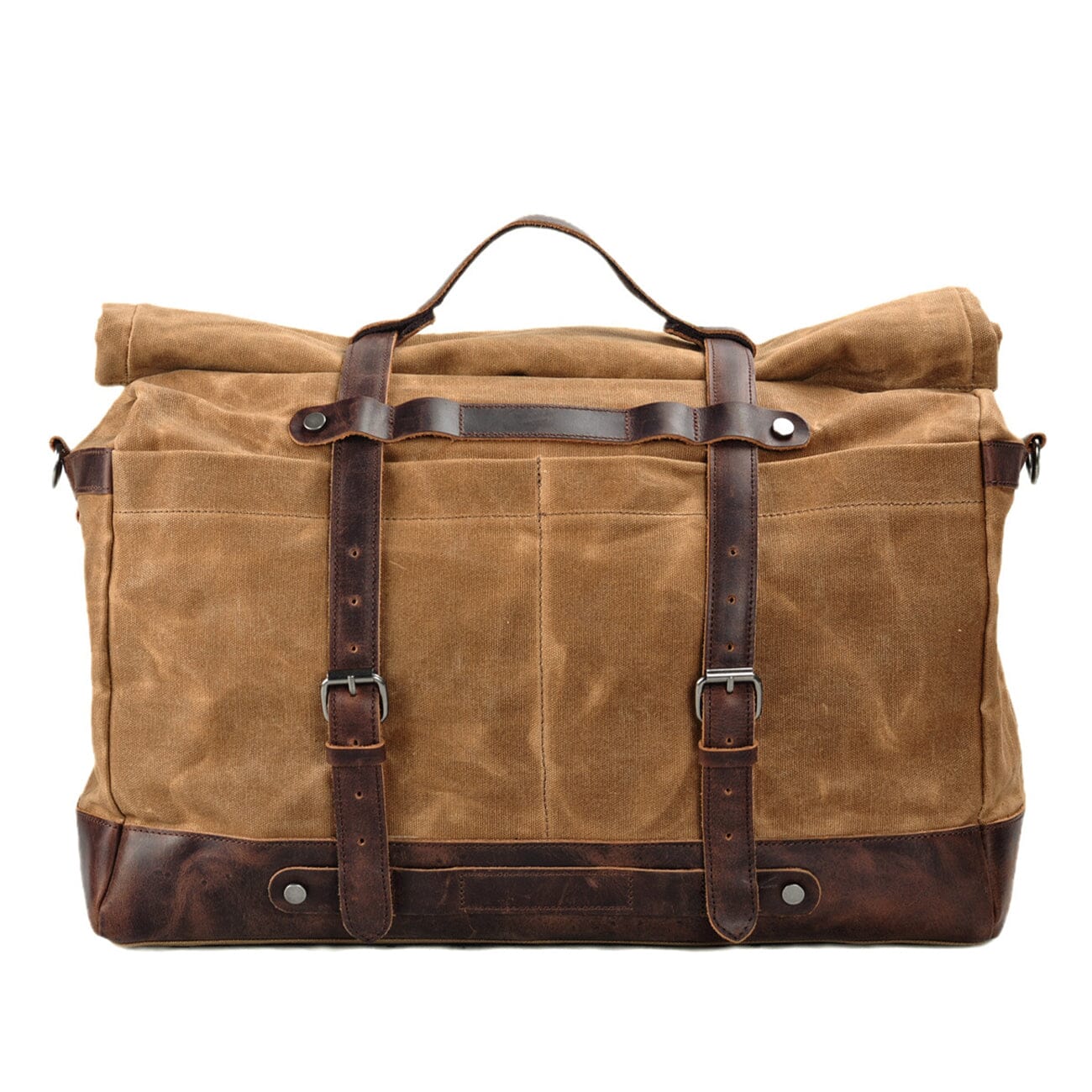 Classic Waxed Canvas Duffle Bag with Crazy Horse Leather - HUNTING CASE