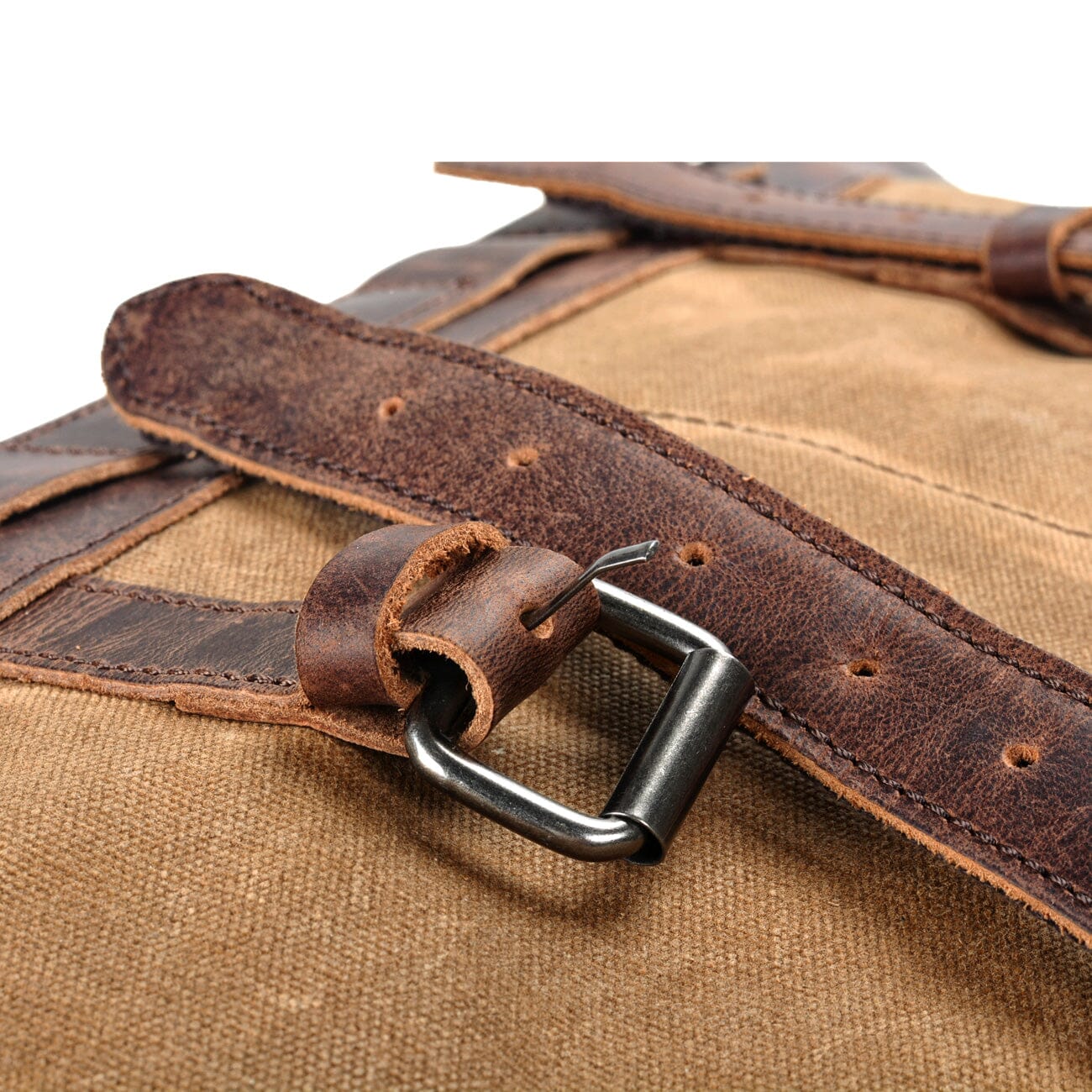 Classic Waxed Canvas Duffle Bag with Crazy Horse Leather - HUNTING CASE