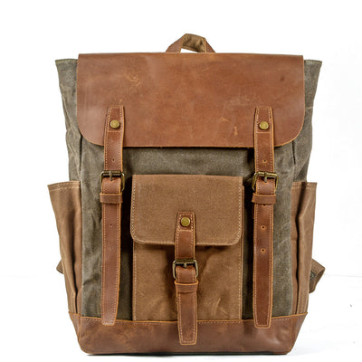 Elegant Vintage Laptop Backpack with Easy Access and Vintage Appeal - HUNTING CASE