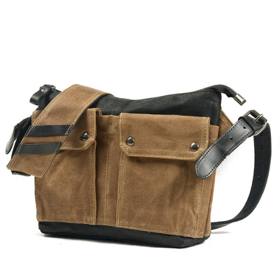 Stylish Retro Canvas Crossbody Messenger - HUNTING CASE