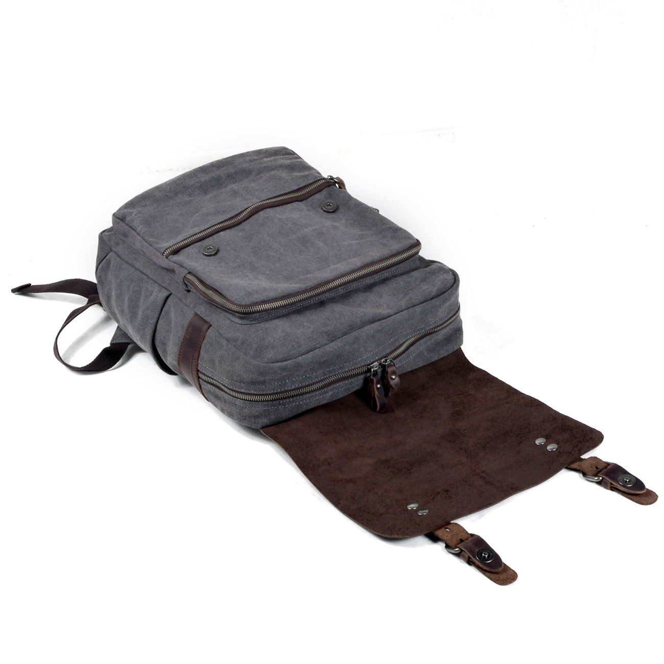 Cotton Canvas Backpack with Adjustable Straps and Multiple Pocket - HUNTING CASE