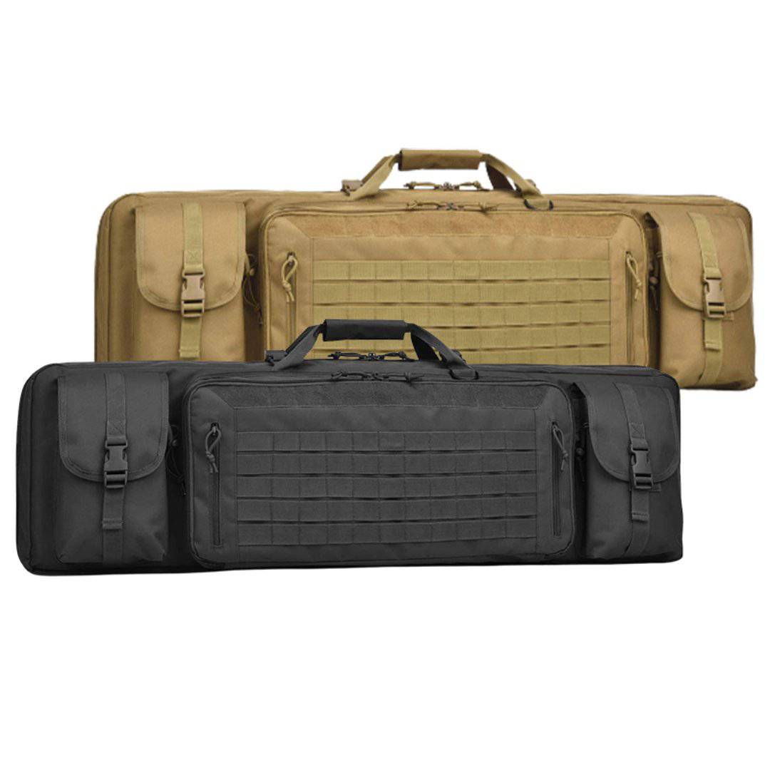 Double Long Rifle Case Pistol Gun Bag with Bullet Shoulder Strap ...