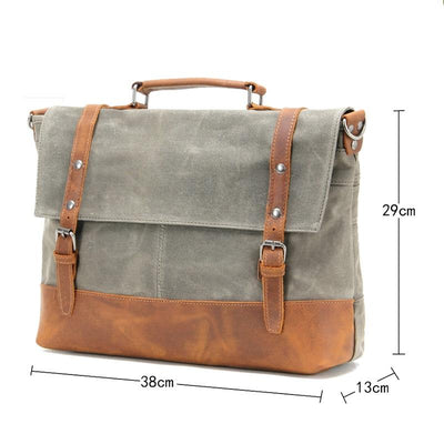 Best Durable Vintage Canvas Briefcase - HUNTING CASE