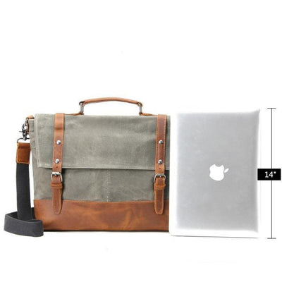 Best Durable Vintage Canvas Briefcase - HUNTING CASE