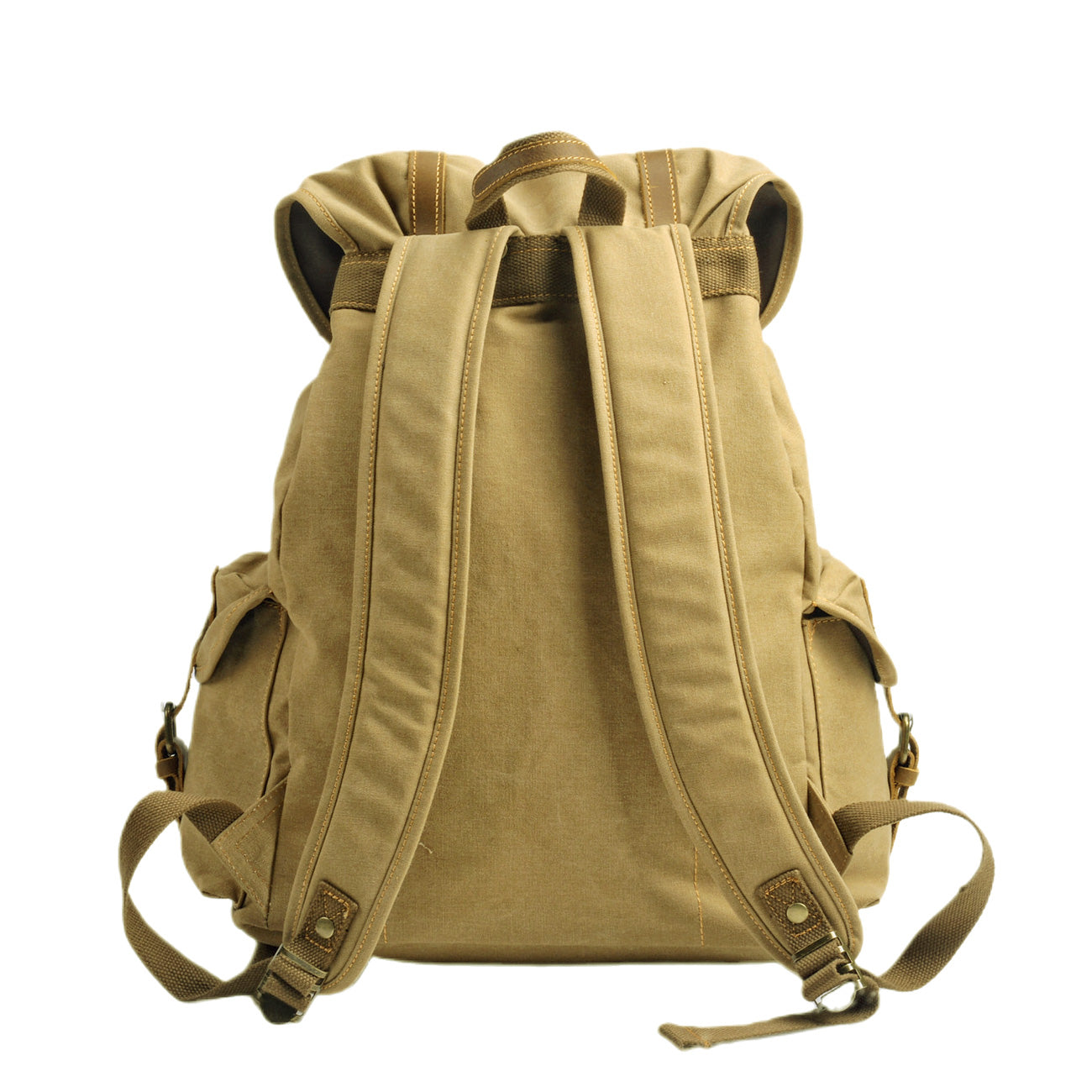 Rugged Military Canvas Backpack with Multiple Pockets - HUNTING CASE