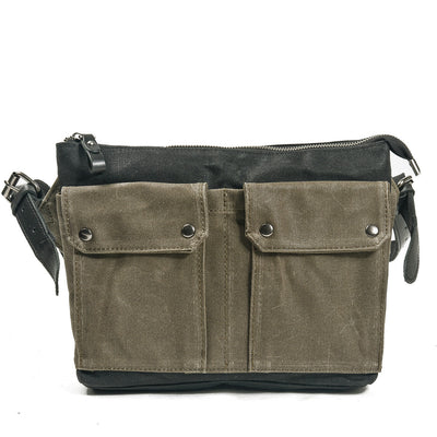 Stylish Retro Canvas Crossbody Messenger - HUNTING CASE