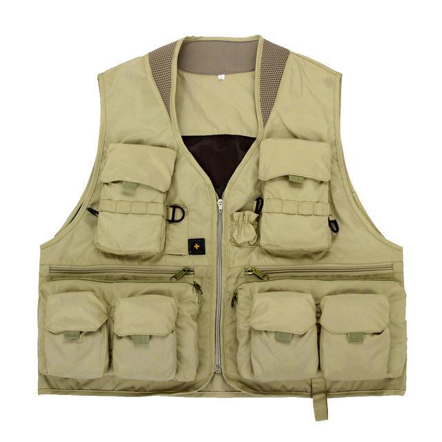 Multi Pocket Outdoor Photography Hunting Fishing Vest Jacket For Outdoor Camping