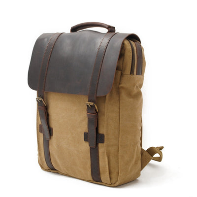 Retro Vintage Bookbag with Multiple Pockets and Stylish Look - HUNTING CASE