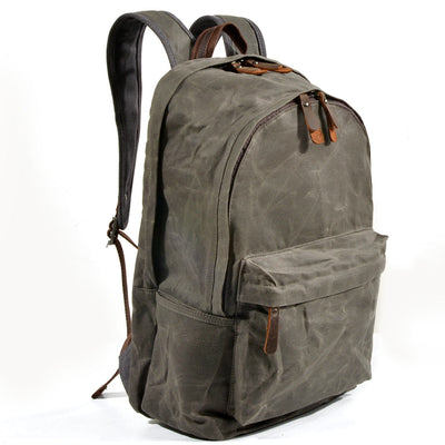 Retro Canvas Bookbag with Vintage Design and Adjustable Straps - HUNTING CASE