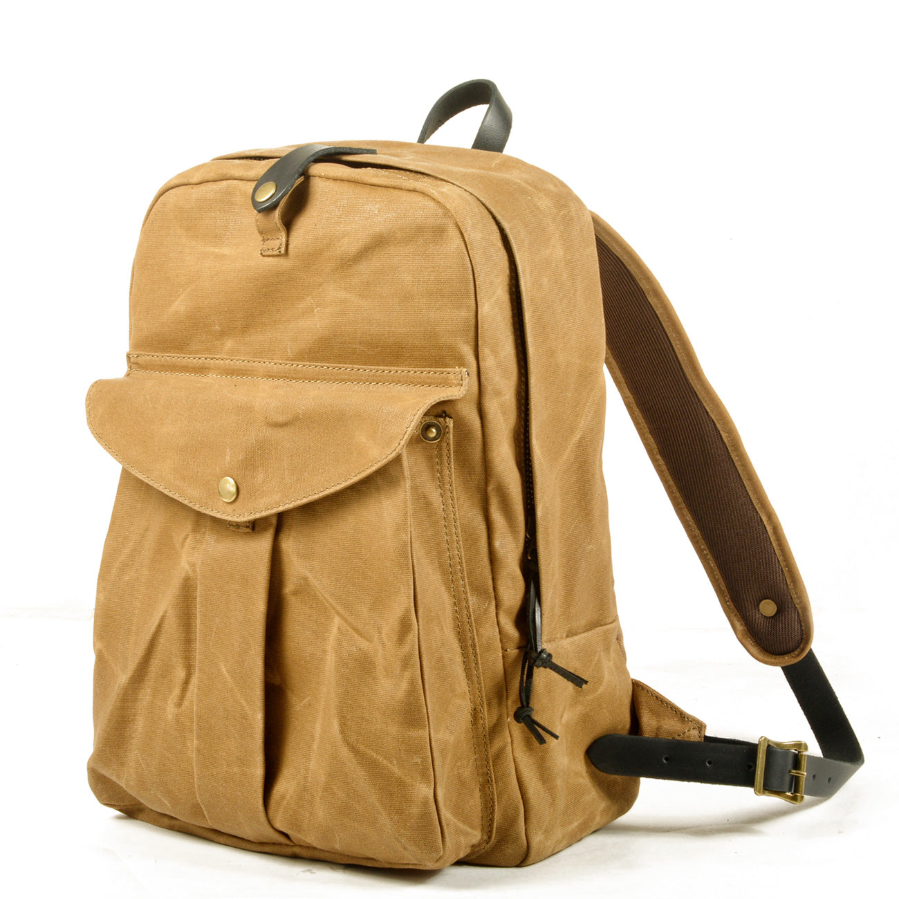 Classic Canvas Backpack with Adjustable Straps and Front Pocket - HUNTING CASE