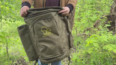 Mushroom Picker's Backpack with a Wicker Basket with in