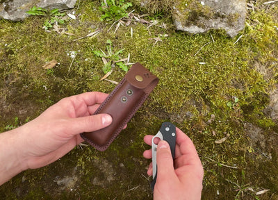 Sturdy Leather Knife Sheath For Folding Knife