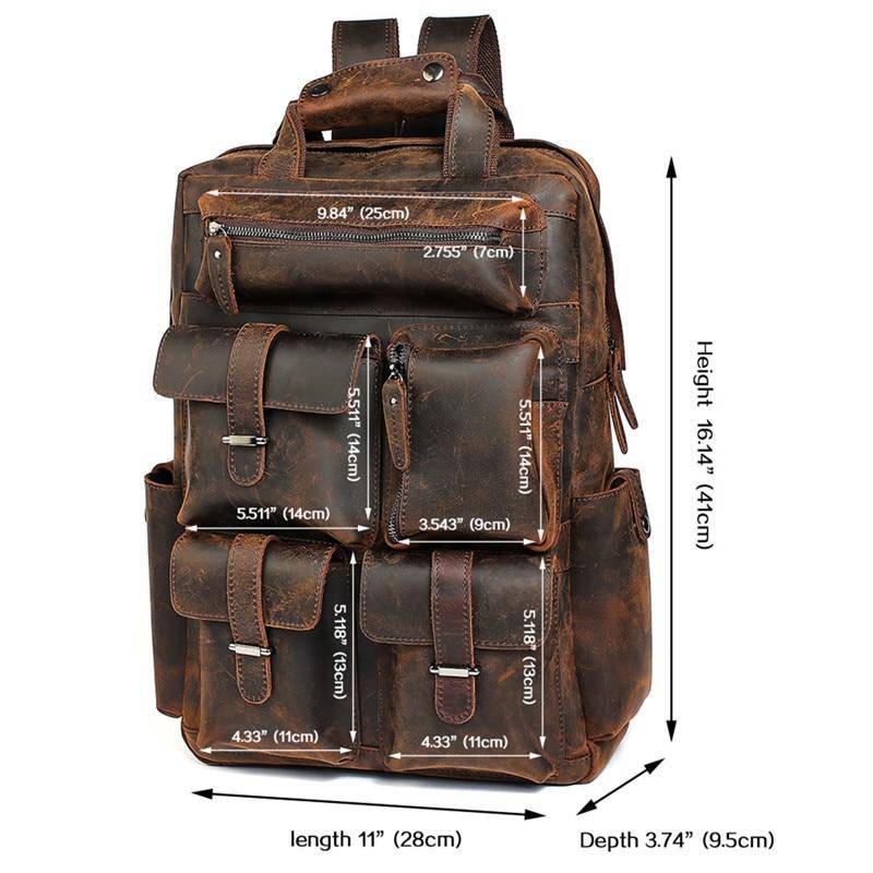 Practical and trendy 20-35L backpack for travel with 15.6-inch laptop compartment