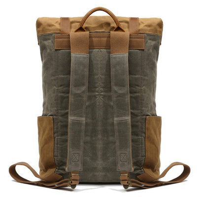 Explore with a 20-liter waxed canvas backpack