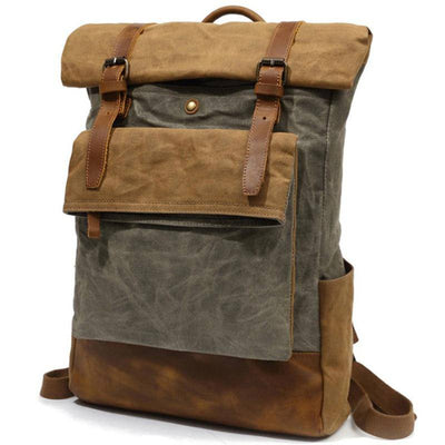 Vintage style 20-liter travel backpack