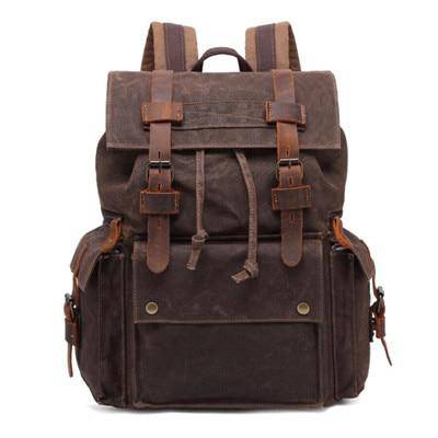 Vintage style waterproof backpack with 20-liter capacity