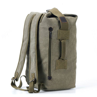 Canvas travel backpack waterproof carry on with laptop sleeve