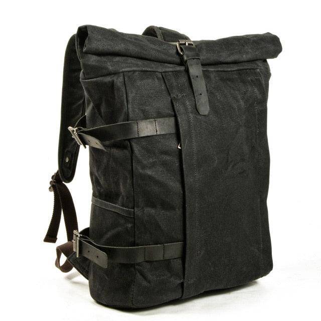 Personalized Waxed Canvas Backpack, Outdoor Rucksack