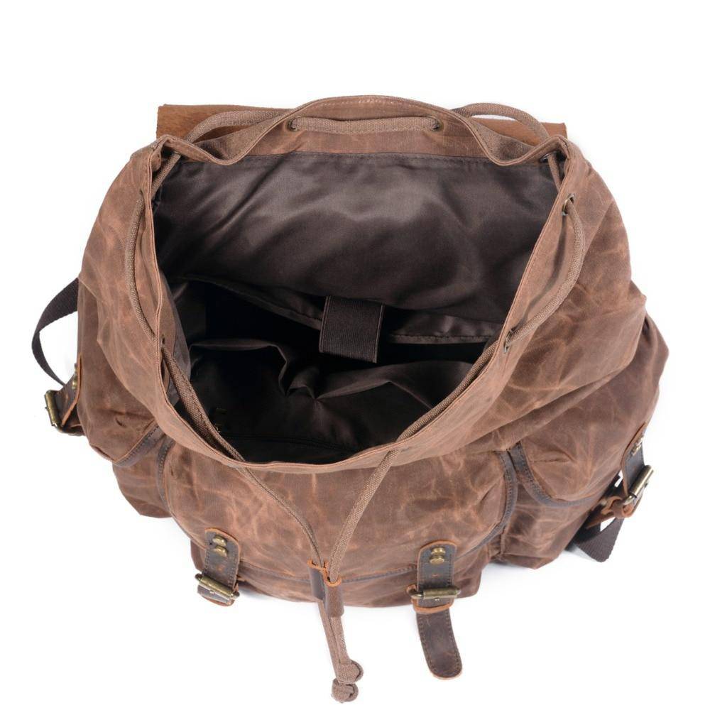 Stylish and practical canvas backpack with waterproofing