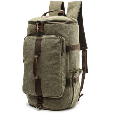 Canvas and leather daypack for travel