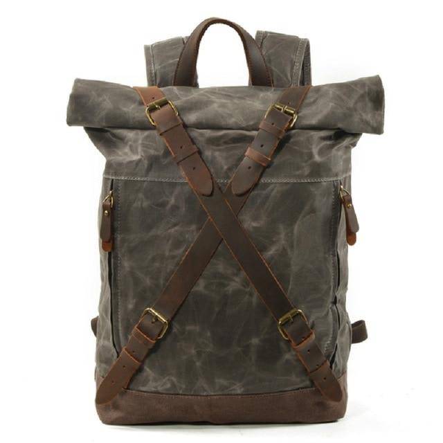 Genuine leather waterproof backpack 20L"