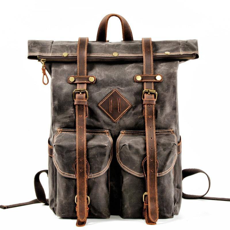 Multi-color high-capacity leather backpack for travel