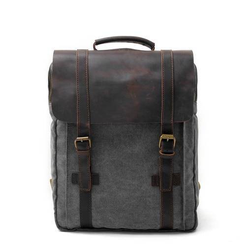 Versatile backpack with genuine leather and dual straps in 4 color options