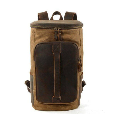 Discover the perfect waterproof daypack with vintage style, canvas, leather, 20-35 liters