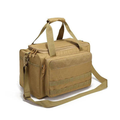 Range bag with storage designed for tactical use