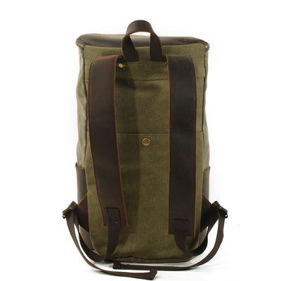 Durable Vintage Canvas Rucksack with Easy Access and Retro Charm - HUNTING CASE