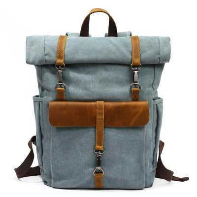 Vintage Retro Canvas Rucksack with Adjustable Straps - HUNTING CASE