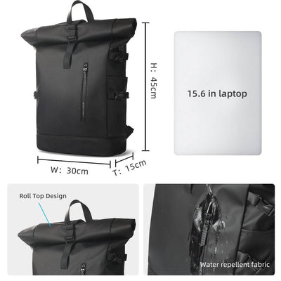 Roll-Top Waterproof Backpack men