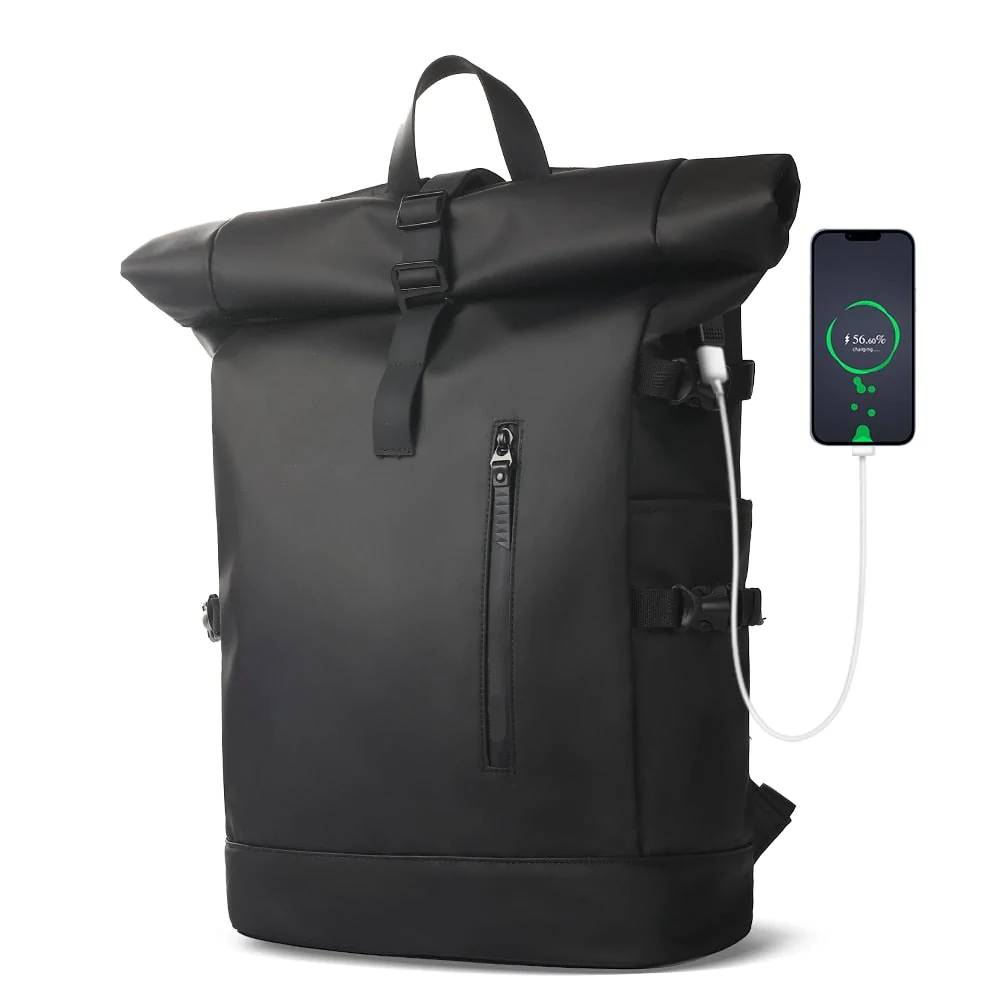 Roll-Top Waterproof Backpack men