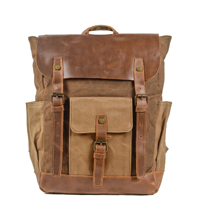 Elegant Vintage Laptop Backpack with Easy Access and Vintage Appeal - HUNTING CASE